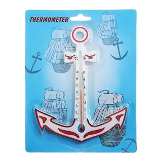 Термометр спиртовой «Якорь», 13 × 17 см, красный