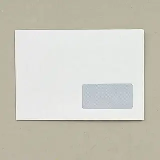Конверт почтовый С5 162х229мм чистый, правое окно 45х90мм, силиконовая лента, внутренняя запечатка, 80г/м, упаковка 100шт