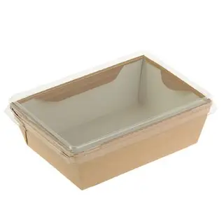 Упаковка, салатник с прозрачной крышкой, 14,5 х 9,5 х 4, 5 см, 0,4 л