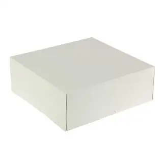 Кондитерская упаковка, короб, белый, 32,5 х 32,5 х 12 см
