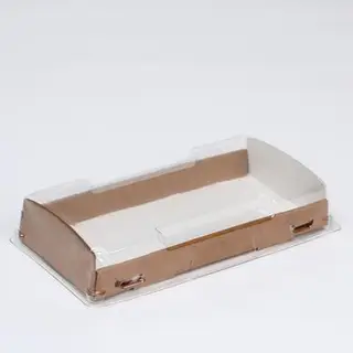 Упаковка для продуктов с прозрачным куполом, 20 х 10 х 4 см, 0,6 л
