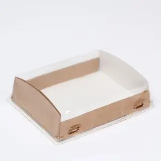 Упаковка для продуктов с прозрачным куполом, 18.5 х 14 х 5.5 см, 1л