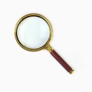 Лупа классическая в золотой оправе, 6х, d=9 см