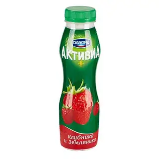 АКТИВИА ПИТЬЕВАЯ 290г. Клубника-Земляника
