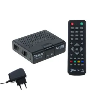 Приставка для цифрового ТВ D-COLOR DC911HD ECO, FullHD, DVB-T2, HDMI, RCA, USB, черная