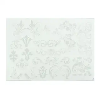 Термодекупажная карта "Винтажный узор №1" (серебро) 25х35см (1600102-TTF/silver)