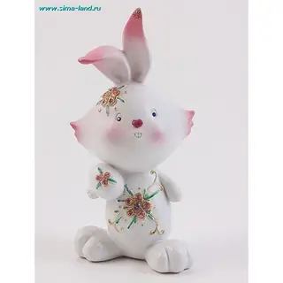 керамика зайка стразы 20 см (бокс 24 шт)