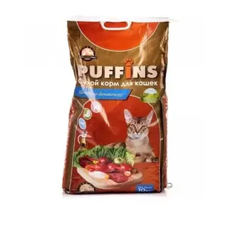Сухой корм для кошек Puffins «Печень по-домашнему» 10 кг