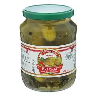 Огурцы маринованные ТМ "Принцесса Вкуса", 720 мл