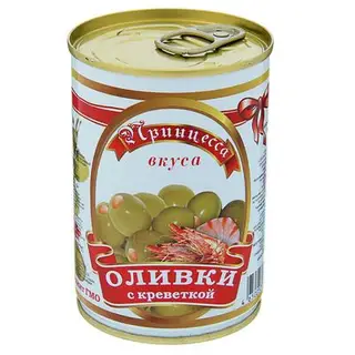 Оливки с Креветками ТМ "Принцесса Вкуса", 300 мл