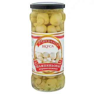 Маринованные Шампиньоны Принцесса Вкуса, 580 мл