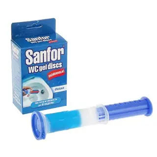 Гелевый очиститель унитаза Sanfor WC gel "Океан", 36 г