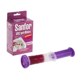 Гелевый очиститель унитаза Sanfor WC gel "Лаванда", 36 г