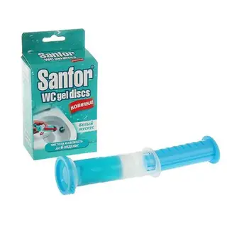 Гелевый очиститель унитаза Sanfor WC gel "Белый мускус", 36 г