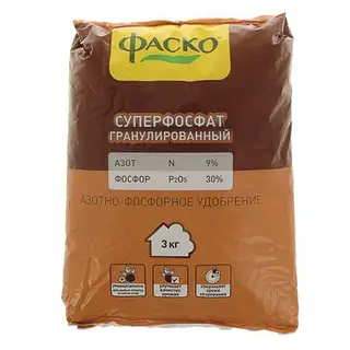 Удобрение минеральное сухое Фаско, Суперфосфат гранулированный, 3 кг