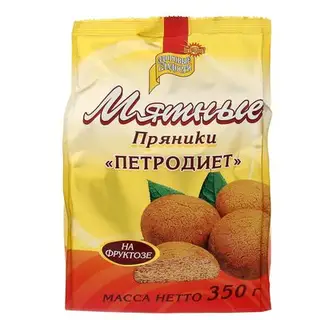 Пряники "Петродиет" мятные на фруктозе, 350 г