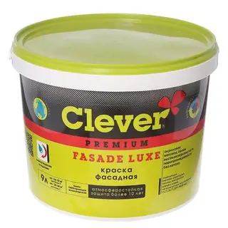 Краска матовая фасадная FASADE LUXE, база А, белая, 9 л