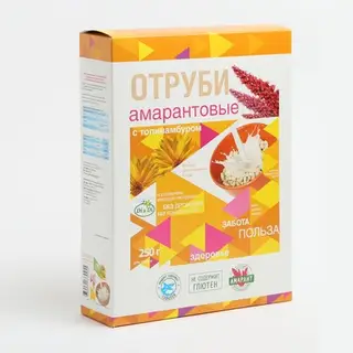 Отруби амарантовые "Di&Di" безглютеновые с топинамбуром, 250 гр