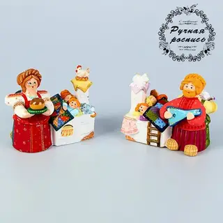 Ковровская глиняная игрушка «Печь средняя» перевертыш микс