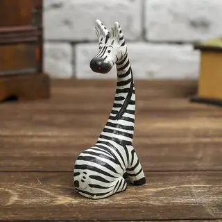 Сувенир «Стеснительная зебра», 13×5.5×3.5 см, дерево