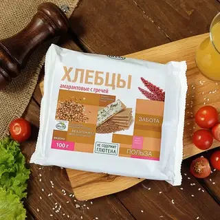 Хлебцы амарантовые "Di&Di" с топинамбуром и гречей, 100 гр