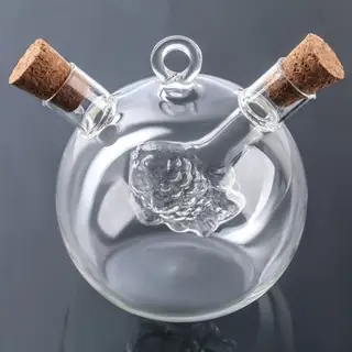 Бутыль 2 в 1 для соусов и масла «Фьюжн. Рыбка», 230 мл, 15 мл, 10,5×8,5×9,5 см