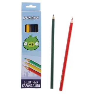 Карандаши 6 цветов Аngry Birds 8440