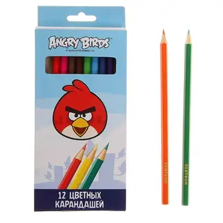 Карандаши цветные "Аngry Birds", 12 цветов