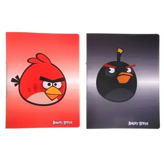 Папка на 2 кольцах А4 пластиковая Angry Birds, МИКС