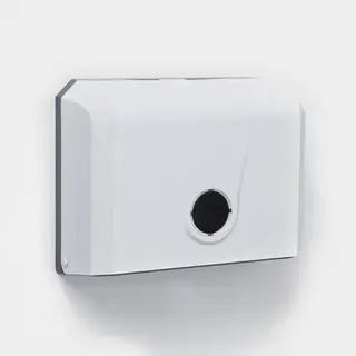 Диспенсер для бумажных полотенец в листах, 26×12×22 см, белый