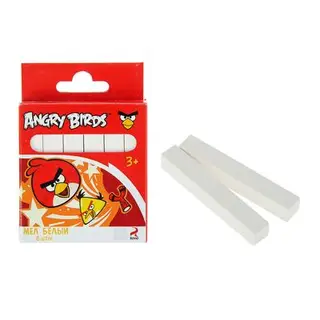 Мелки белые 6 штук Angry Birds