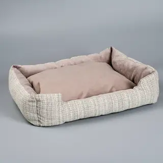 Лежанка-диван, 53×42×11 см, с двусторонней подушкой, цвет МИКС