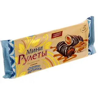 Мини-рулеты "Русский бисквит", вареная сгущенка, 175 г