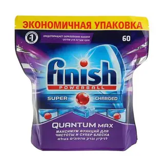 Таблетки для посудомоечных машин Finish Quantum Max Super Charged, 60 шт