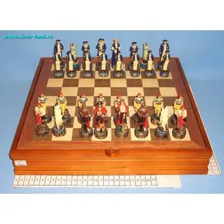шахматы 71466 "Корсары", (фигура h=8 см. / доска 37х37 см.) (бокс 5 шт)