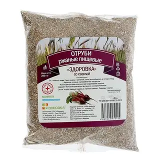 Отруби ржаные пищевые со свеклой "Здоровка", 200 г