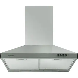 Вытяжка Gefest ВО 10 К44, каминная, 300 м3/ч, 3 скорости, серебристая