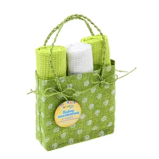 Набор полотенец для кухни Retro Green 40*60 см, 3 шт, вафельное