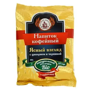 Кофейный напиток "Русский цикорий" " Ясный взгляд" цикорий с черникой, 100 г