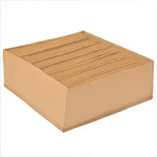 Органайзер для белья Доляна, 7 ячеек, 32×32×11 см, цвет бежевый