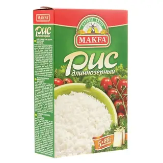 Крупа Метака рис шлифованный длиннозерный, 80 г