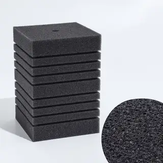 Губка прямоугольная для фильтра турбо № 16, 14×14×20 см, серая