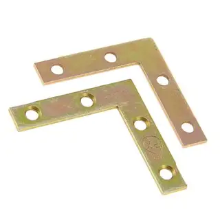 Уголок оконный NAZ 3, 50х50х10х2 мм, желтый цинк, в коробке 50 шт