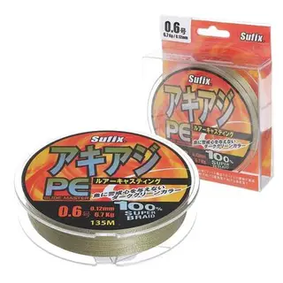 Леска плетеная Sufix PE Glide Master 135м 0,23мм/15,5кг, цвет зеленый