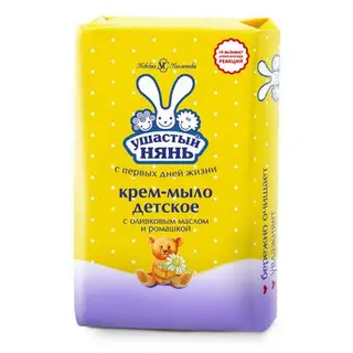 Детское крем-мыло, с оливковым маслом и ромашкой, 90 г