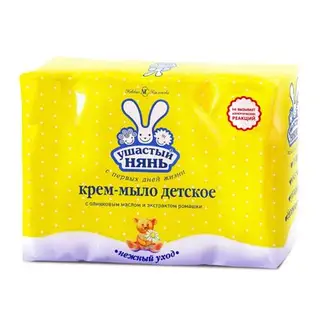 Детское крем-мыло, с оливковым маслом и ромашкой, 4×100 г