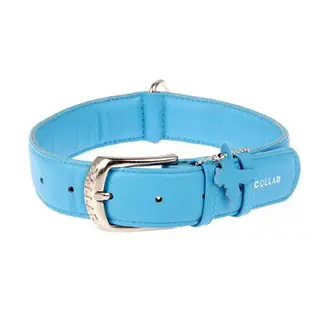 Ошейник CoLLaR Glomour с объемной надписью, 46-60 х 3,5 см, синий