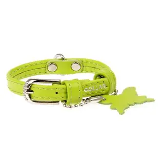Ошейник неукрашенный CoLLaR Glomour, 18-21 х 0,9 см, зеленый