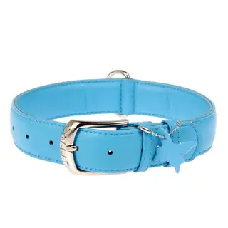 Ошейник неукрашенный CoLLaR Glomour, 46-60 х 3,5 см, синий