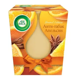 Ароматизированная свеча Airwick "Анти-табак и апельсин", 105 г